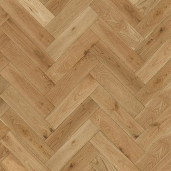 Natural Oak Matt Lacquered & Brushed Herringbone  P3-HER-NO